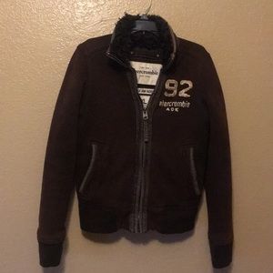 Abercrombie brown wolf jaw jacket
